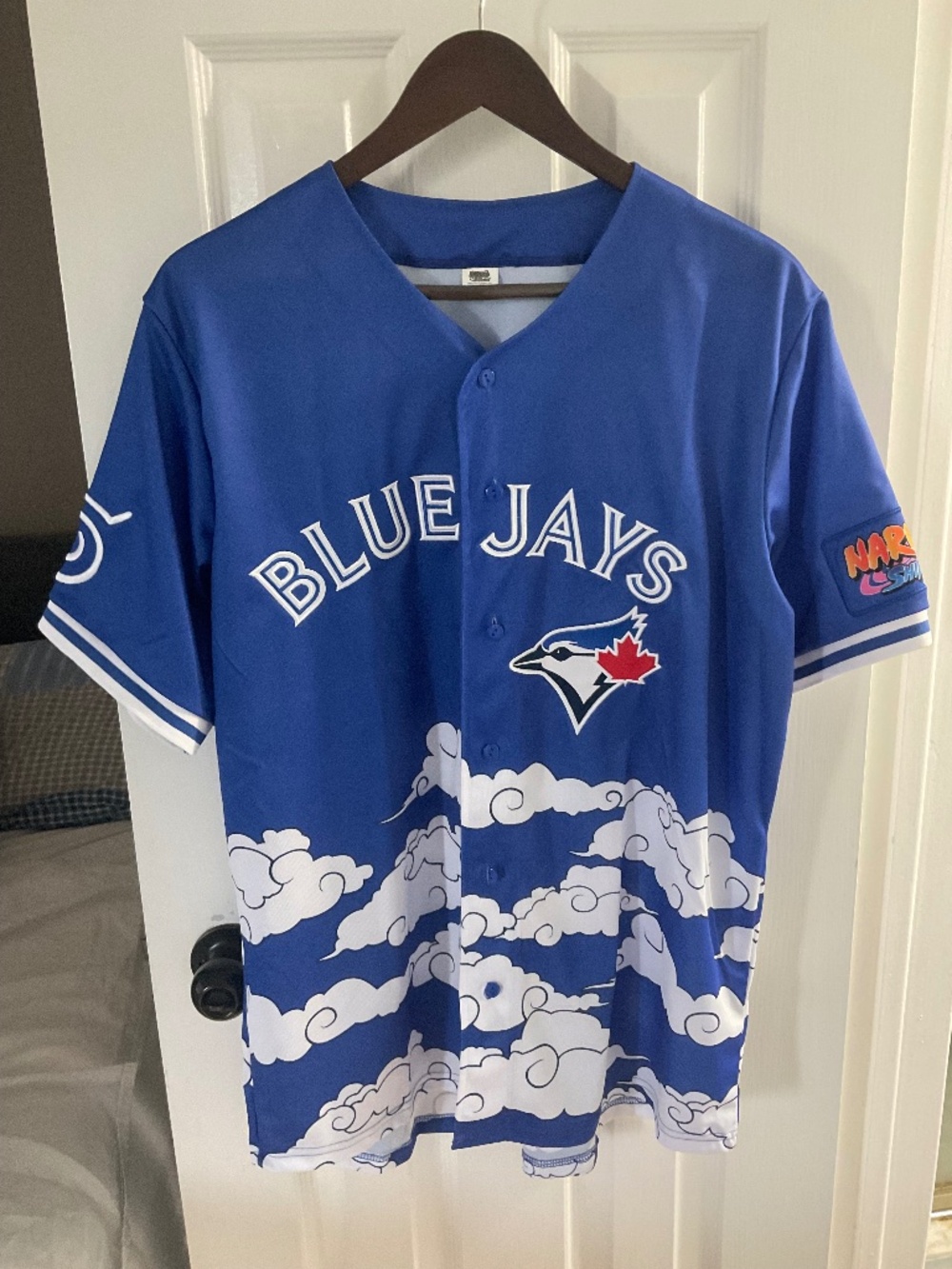 NARUTO BLUE JAYS MLB Jersey Medium (M) May 13 game BNWT